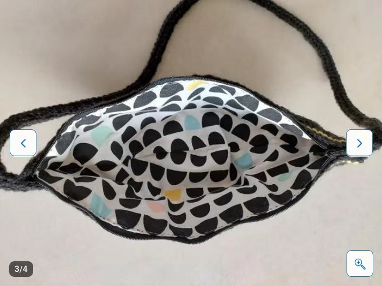 Bolsa crossbody feita à mão minitas bolsa festiva preta única – photo 3